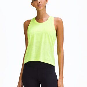 LULULEMON Fast and Free Race Length Tank Top Mesh Lightweight Faded Zap Womens 8